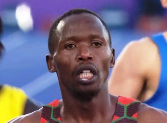 Kinyamal, seconds after claiming his second consecutive Commonwealth gold