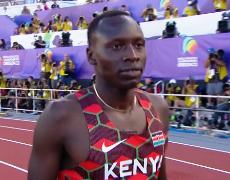 Emmanuel Korir after his golden race