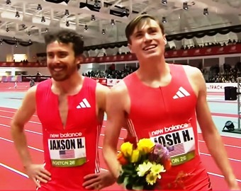 The Hoey brothers celebrating the new World Record